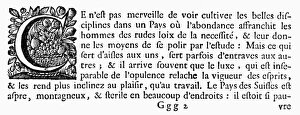 Movable Type Printing Impressions: PRINTING INITIAL, c1500. Initial C. Wood engraving, French, c1500