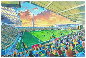 Stade Franklins Gardens - Art Fine - Northampton Saints Rugby.