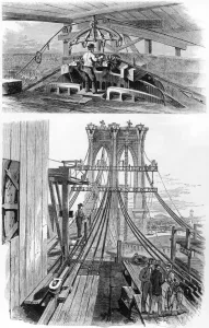 Civil Engineering History Impressions: Brooklyn Suspension Bridge, New York, designed and built by John Augustus Roebling