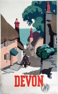 Cornouailles Impressions: Devon, affiche GWR, 1939.