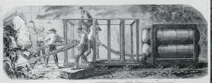 Civil Engineering History Impressions: Men Drilling in Mount Annis Tunnel