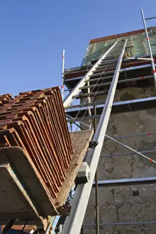 Construction Site Development Impressions: Brick elevator at a construction site