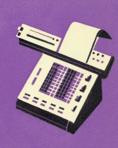 Captivating Pop Art Illustrations Impressions: Adding Machine