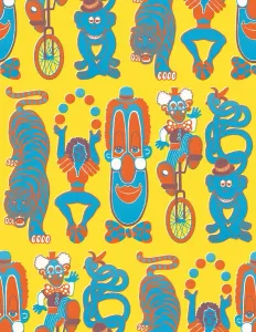 Bright Colored Backgrounds Impressions: Circus pattern
