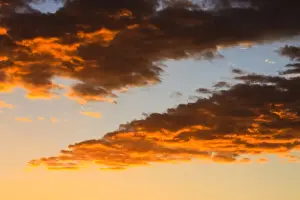 Dramatic Evening Light Impressions: Cloud formations, evening sky, Namibia