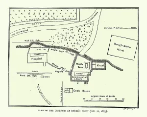 Plan de la défense de Rorkes Drift, Guerre anglo-zouloue.