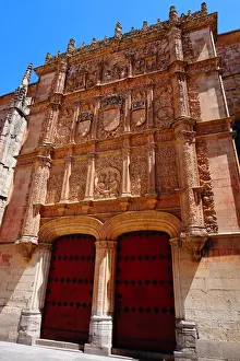 Castilla Y Leon Landmarks Impressions: FaAzade of the Edificio de Escuelas Mayores, Salamanca, Spain