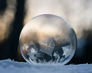 Cold Temperature Photography Impressions: Frozen bubble