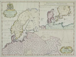 Vintage European Maps Impressions: Map of Denmark