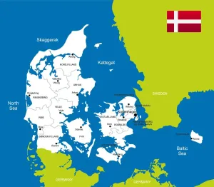 Danemark Impressions: Carte du Danemark.