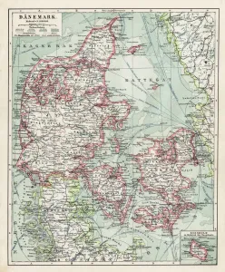 Danemark Impressions: Carte du Danemark 1900.