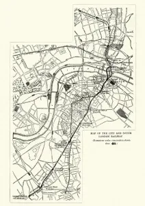 London Underground History Impressions: Map of the City and South London Railway, 1899