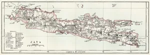 Encyclopedia Britannica Maps Impressions: Map of Java, Indonesia 1878