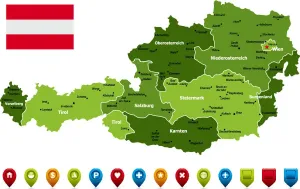 Austria Map Impressions: Austria Map