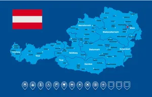 Map Illustrations For Sale Impressions: Austria Map