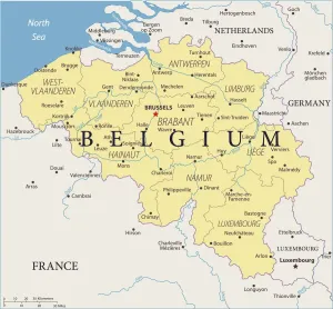 Belgique Impressions: Carte de la Belgique - Vecteur.