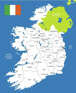 Impressions de Carte détaillée d'Irlande République D'Irlande Impressions: Carte d'Irlande.
