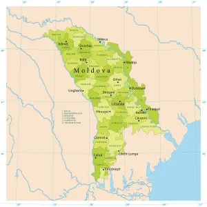Moldavie Impressions: Carte vectorielle de la Moldavie.