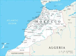 Carte du Maroc.