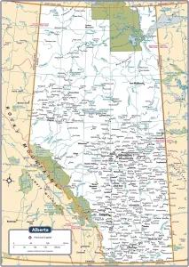 Impressions de Cartes de référence, 103745689 Carte Impressions: Carte provinciale de l'Alberta.