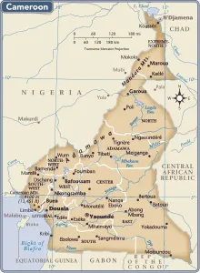 Afrique Impressions: Carte du pays Cameroun.