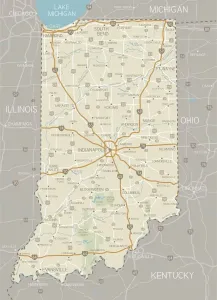 Carte de lIndiana