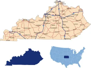 Plan de route du Kentucky.