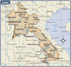 Cartes De Référence Impressions: Carte du Laos