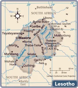 Reference Maps 2011 Impressions: Lesotho country map