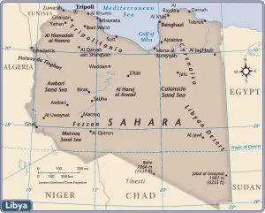 Africa Country Maps Impressions: Libya country map