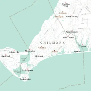 Digital City Maps USA Impressions: MA Dukes Chilmark Vector Road Map