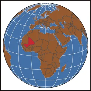 Africa Country Maps Impressions: Mali locator map
