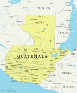 Carte du Guatemala - Vector.