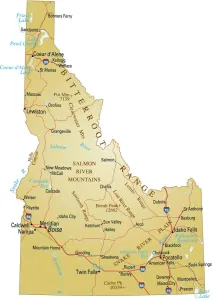Images Liées Impressions: Carte de l'Idaho