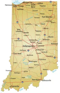 Carte de lIndiana