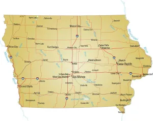 Nesophontidae Impressions: Carte de l'Iowa.