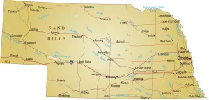 Nesophontidae Impressions: Carte du Nebraska.