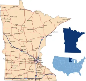 Reference Maps For Design Impressions: Minnesota road map