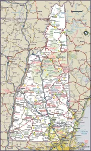 Carte Impressions: Carte de la Route du Nouveau Hampshire