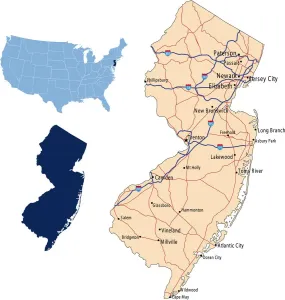 Reference Maps For Design Impressions: New Jersey road map