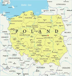 Carte de Référence de Pologne.