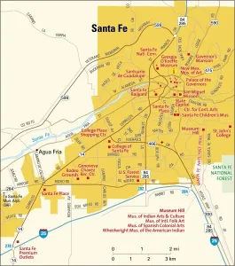 Vintage Style Maps Online Impressions: Santa Fe area map