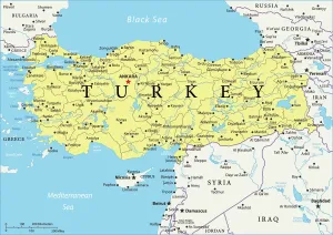 Carte de Référence de la Turquie.