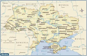 Carte du pays Ukraine.