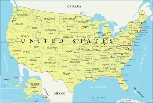 American Geography Map Impressions: United States Reference Map