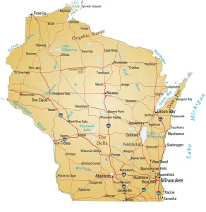 Map Illustrations For Sale Impressions: Wisconsin