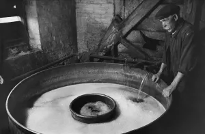 Vintage Brewery Scene Impressions: Microbrewer At Work