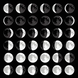 Impressions de Il y a huit phases de la lune Dévoiler l'Univers : Une collection époustouflante d'images d'astronomie: Phase de la Lune