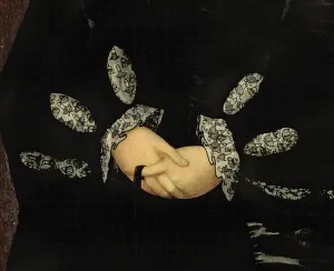 Broderie en noir, env. 1546 (huile sur panneau) (détail de 231034).