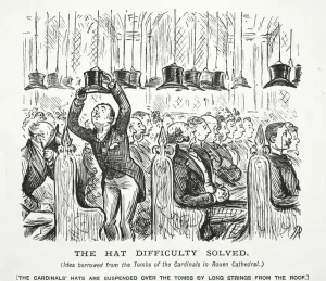 Punch Magazine Satire Impressions: The Hat Difficulty Solved (litho)